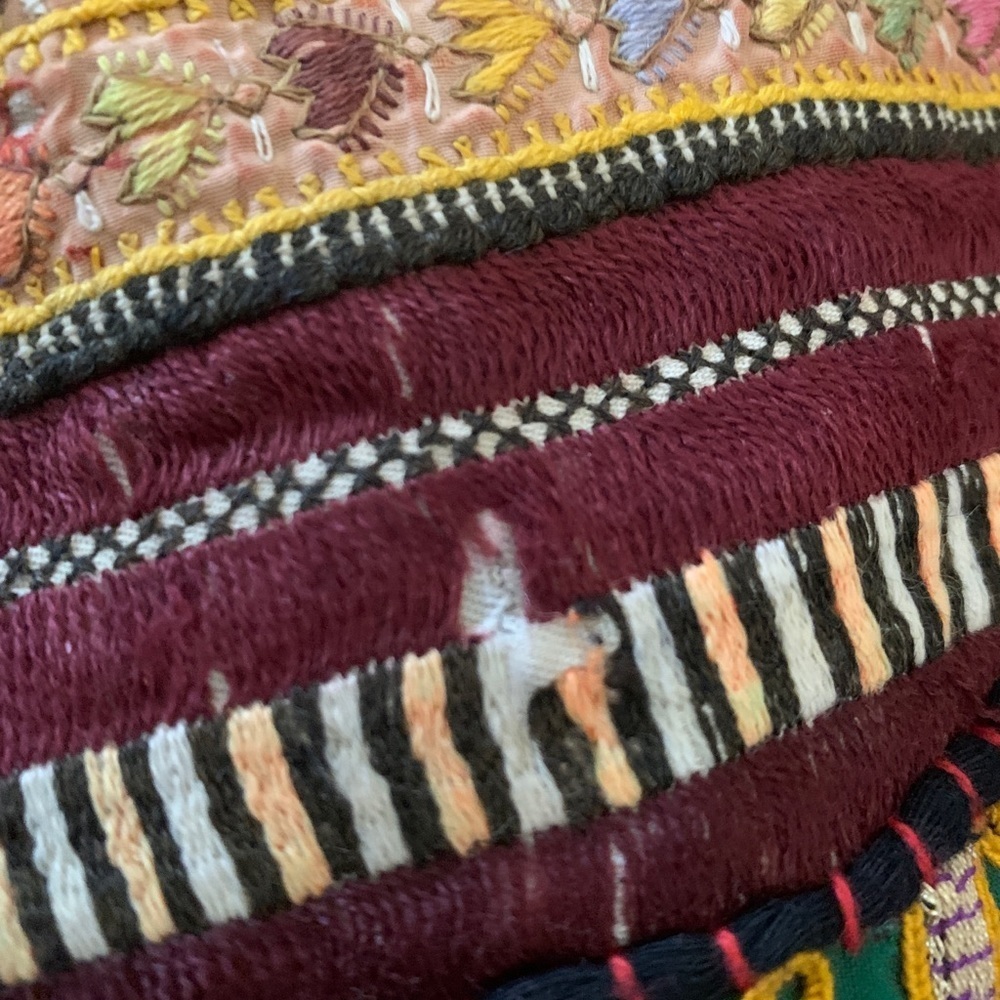 Embroidered Boho Indian Colorful Bag 20.4 Inch x 12.5 Inch Approx. - Picture 10 of 14
